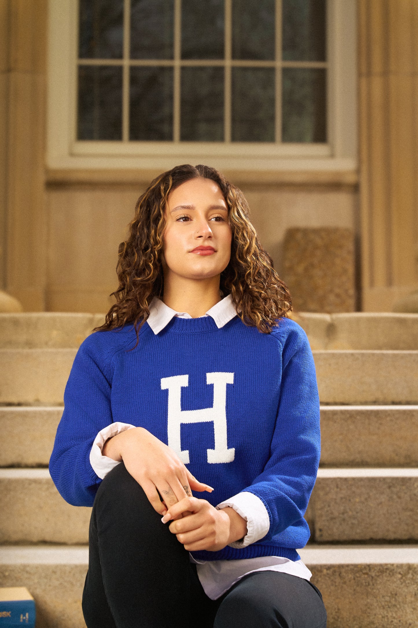 Hampton University Luxury "H" Letter Sweater