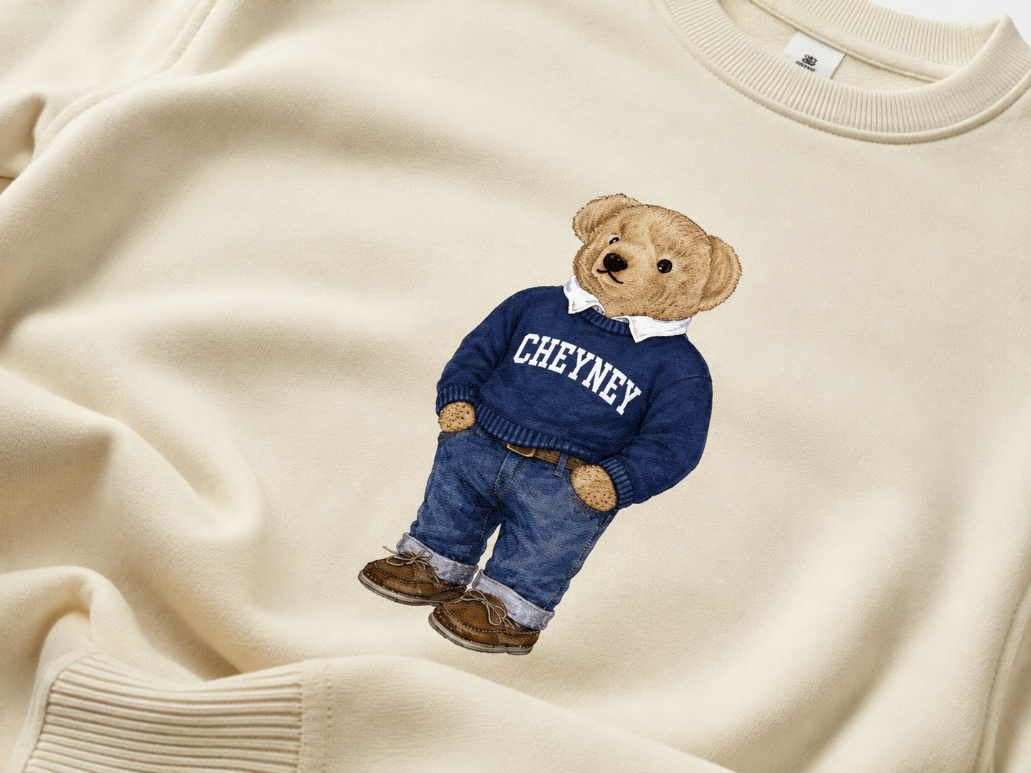 Cream Cheyney Bear Sweatshirt Pre-Order