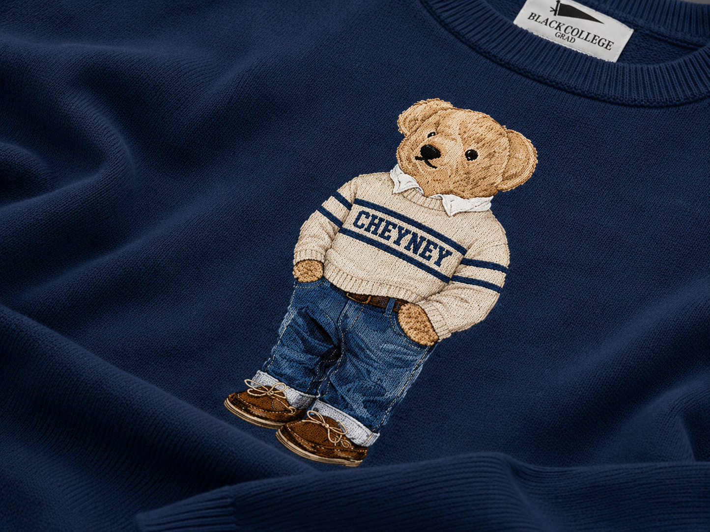 Navy Cheyney Bear Sweatshirt Pre-Order