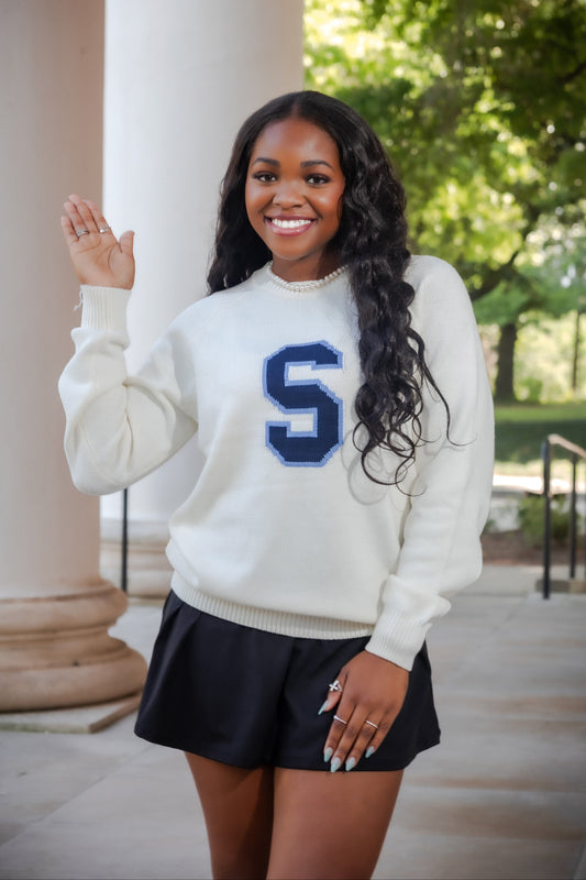 Spelman College Luxury "S" Letter Sweater