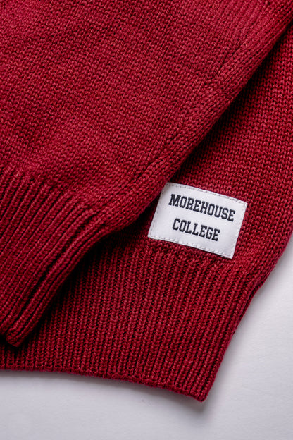 Morehouse College Maroon Luxury "M" Letter Sweater