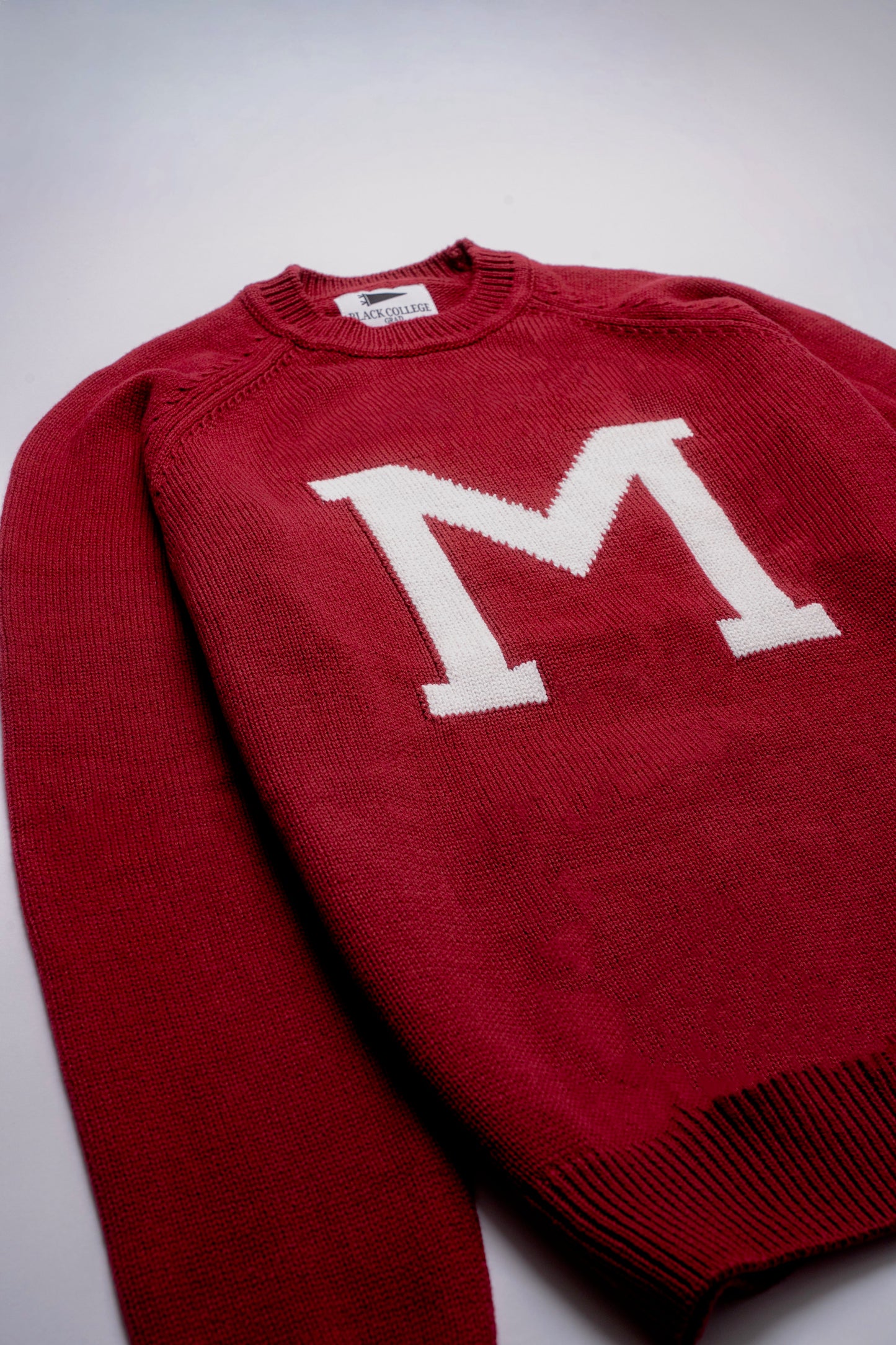 Morehouse College Maroon Luxury "M" Letter Sweater