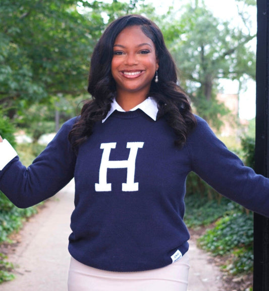 Howard University Luxury "H" Letter Sweater