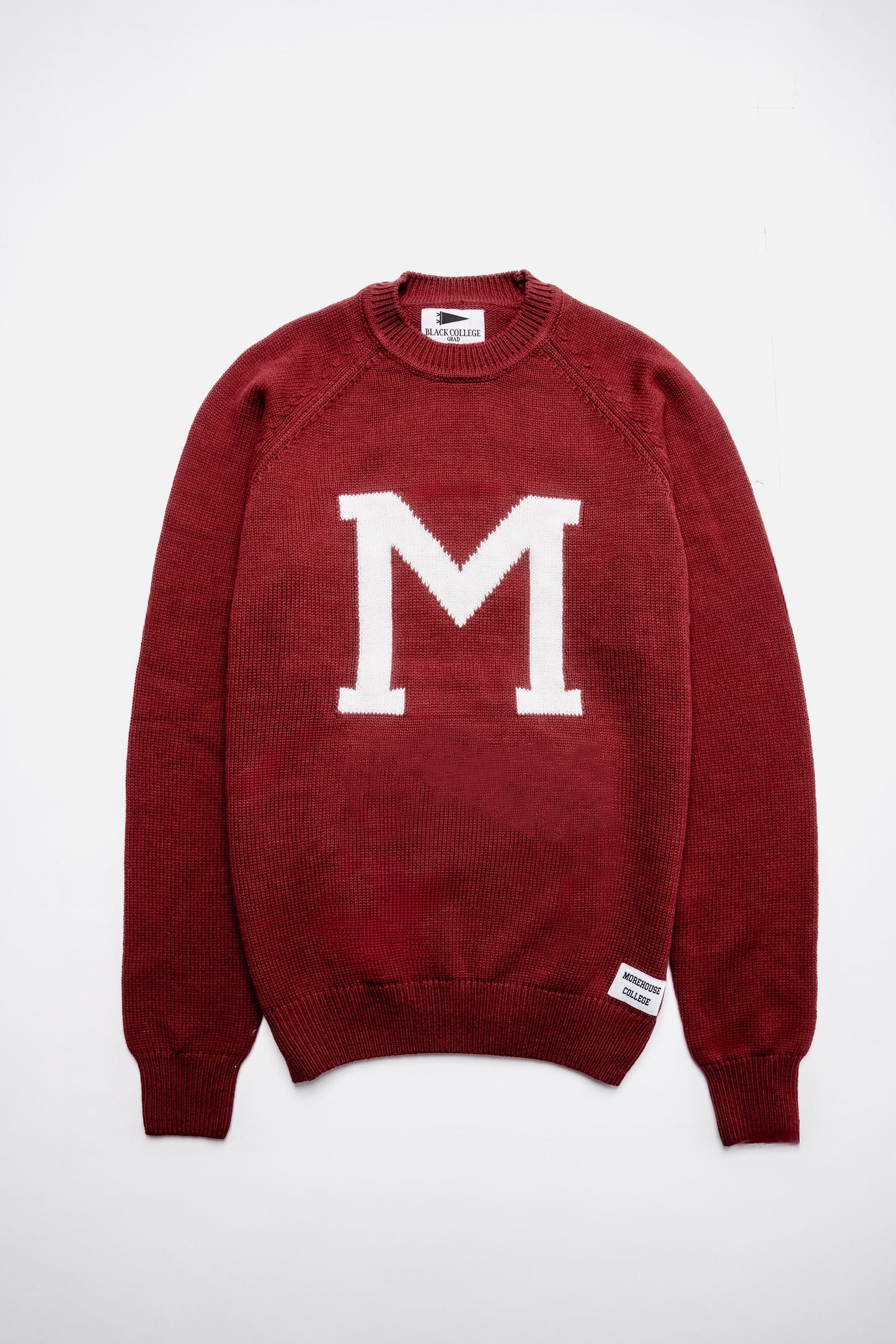 Morehouse College Maroon Luxury "M" Letter Sweater