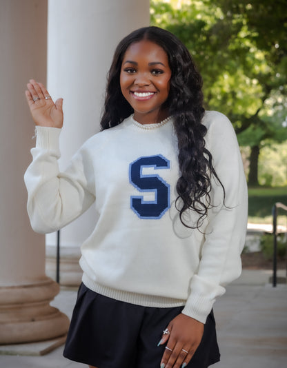 Spelman College Luxury "S" Letter Sweater