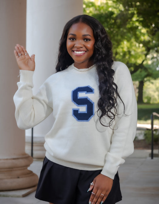 Spelman College Luxury "S" Letter Sweater