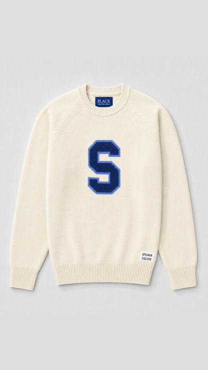 Spelman College Luxury "S" Letter Sweater