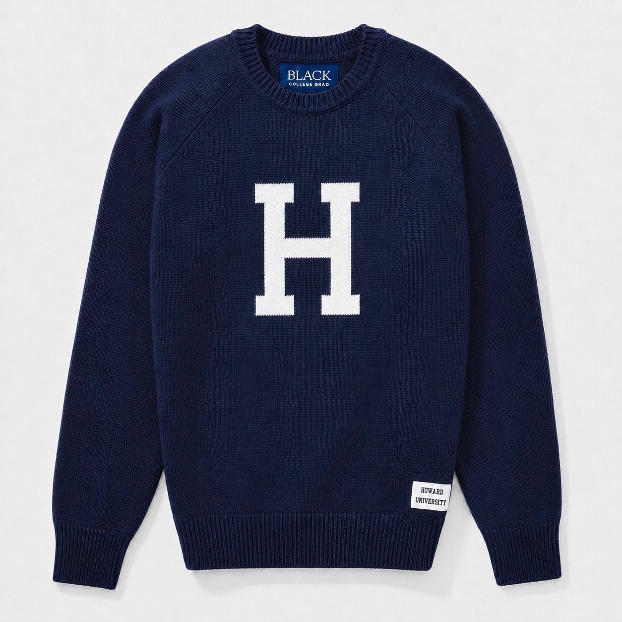 Howard University Blue Luxury "H" Letter Sweater