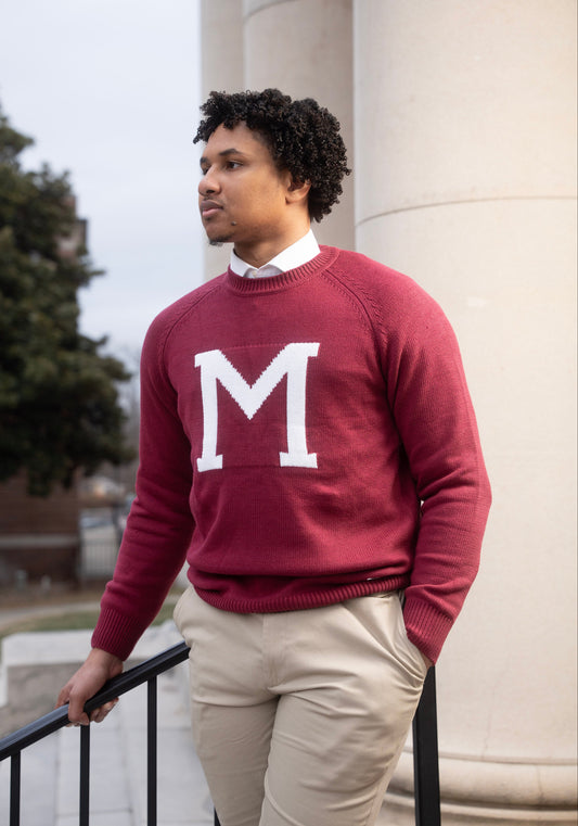 Morehouse College Luxury "M" Letter Sweater
