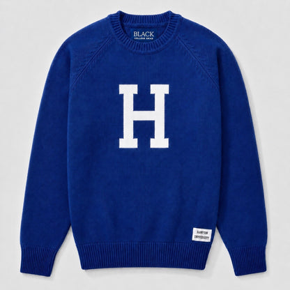 Hampton University Luxury "H" Letter Sweater