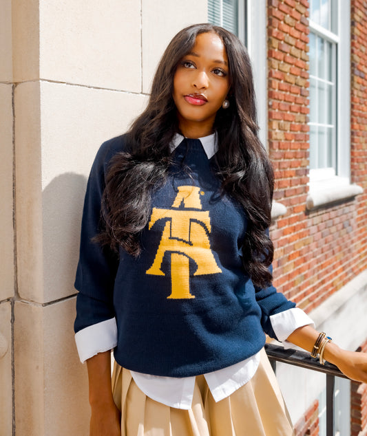 NC A&T Interlock Luxury Raglan Sweater