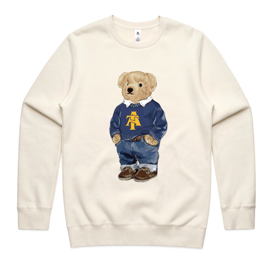 Cream Aggie Bear Sweatshirt