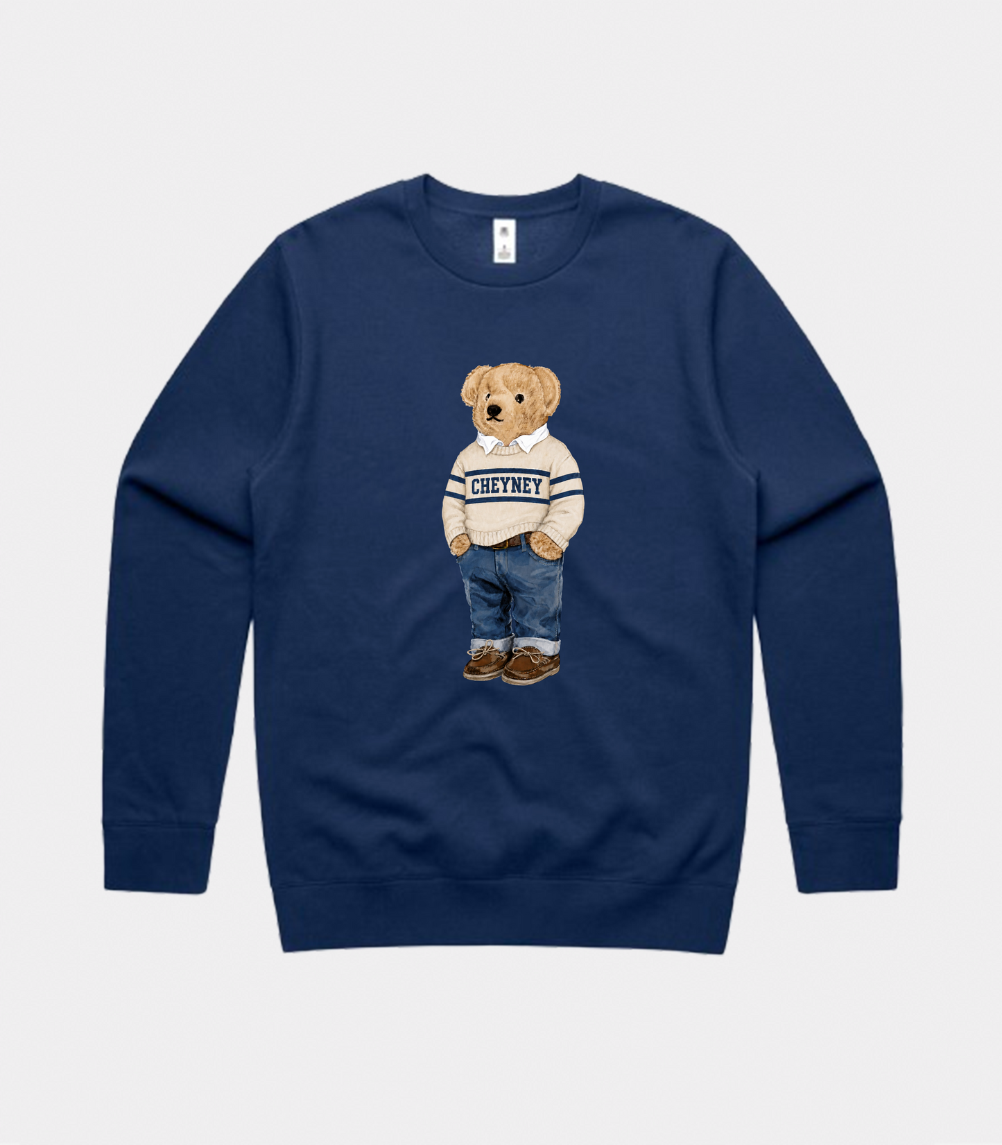 Navy Cheyney Bear Sweatshirt Pre-Order