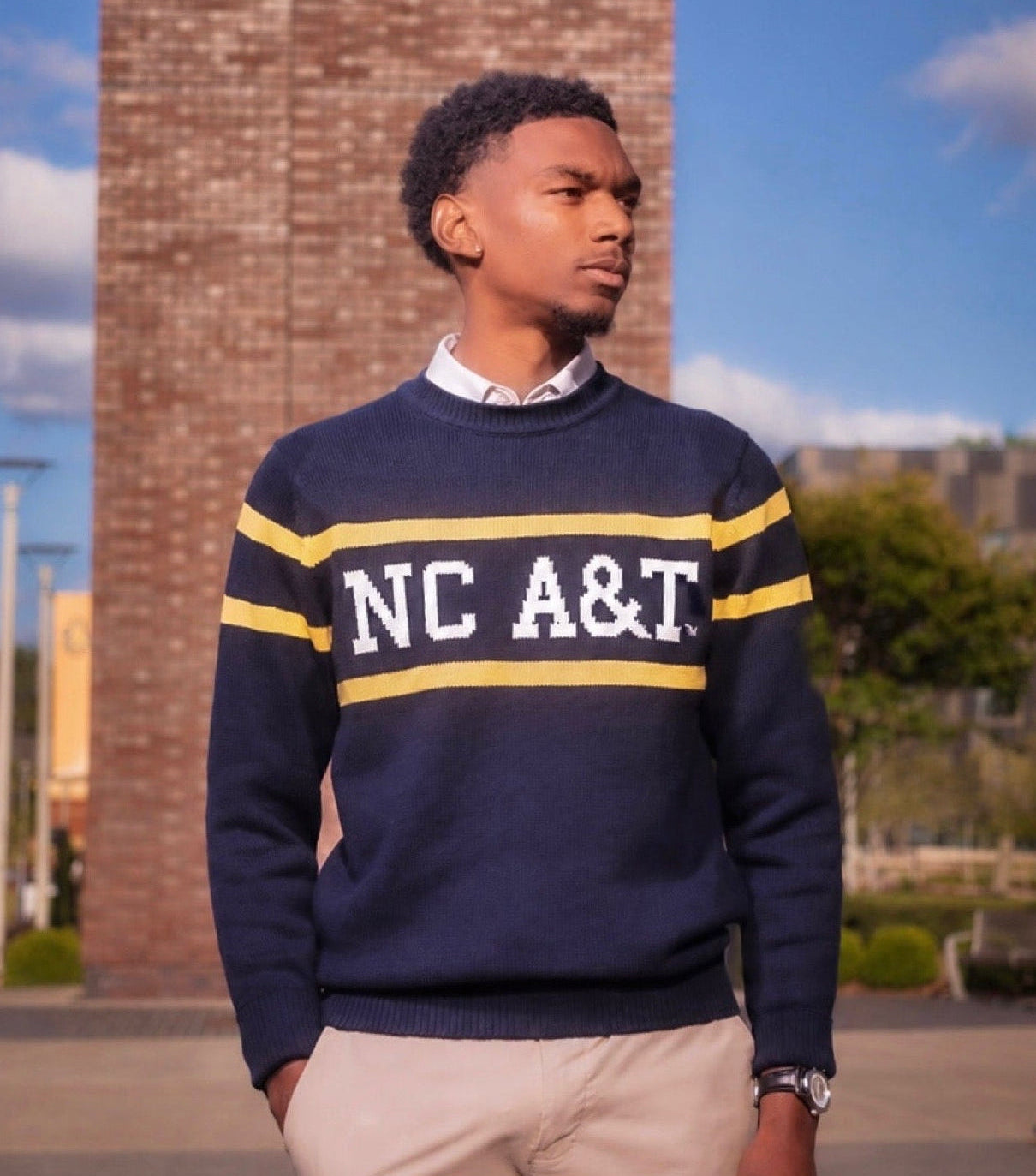 NC A&T Luxury Retro Sweater